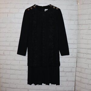 🖤 Leslie Fay Dresses Petite · Women’s 12P · Black · Classic Elegance